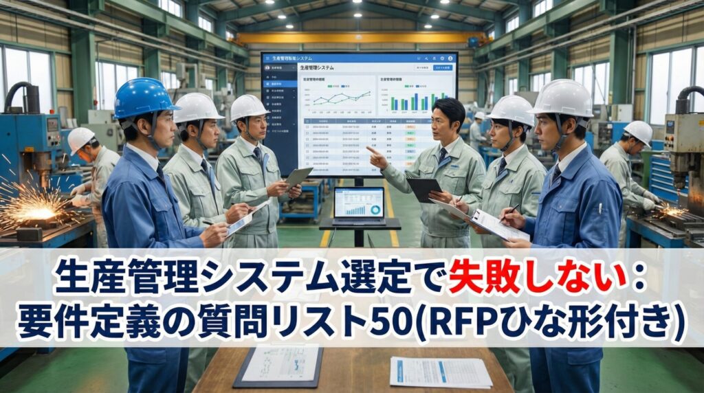 生産管理システム選定で失敗しない：要件定義の質問リスト50（RFPひな形付き）